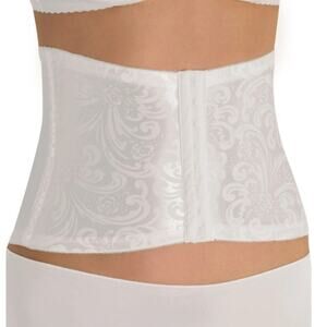 Cupid Waist Trainer Shapewear Size Large White Hook & Eye Closure Plastic Boning